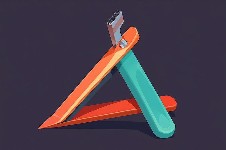 Foto ilustración plana de pinzas en 3d