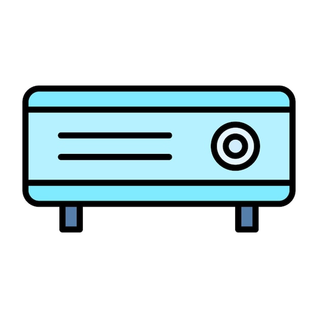 Ilustración plana del proyector