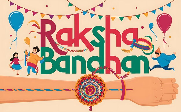 Ilustración plana de Raksha Bandhan