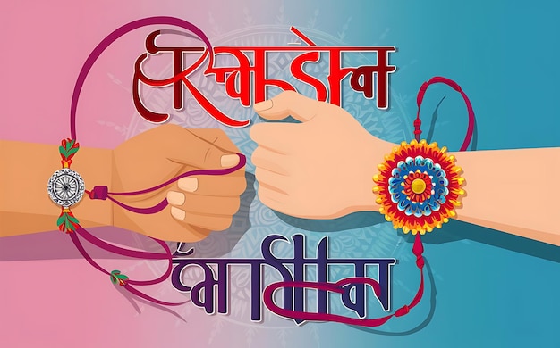 Ilustración plana de Raksha Bandhan