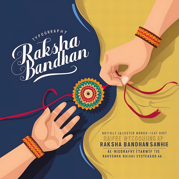 Foto ilustración plana de raksha bandhan