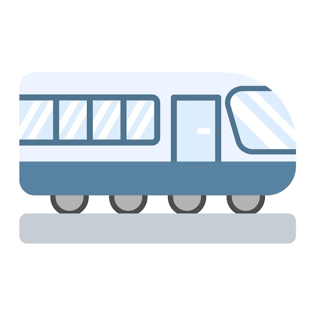Ilustración plana del tren