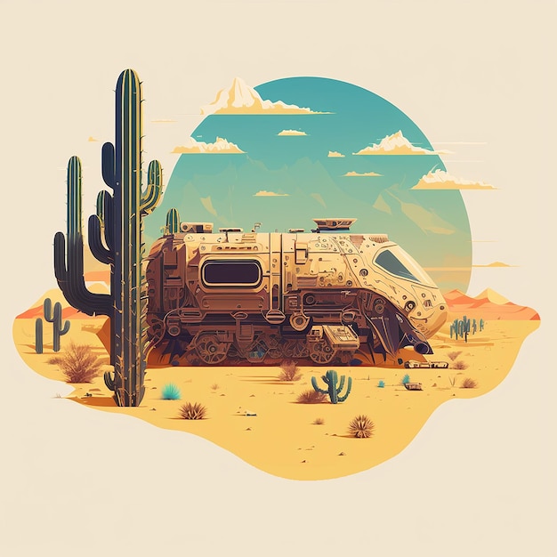 Ilustración del planeta desierto