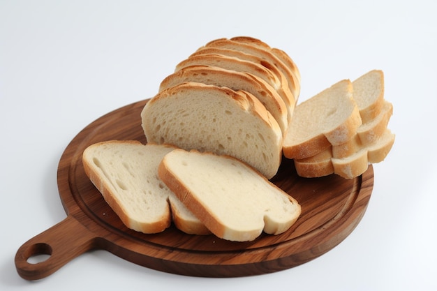 Ilustración de plato culinario de pan rebanado creada con IA generativa