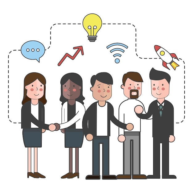 Ilustración png de cohete de negocios con fondo transparente