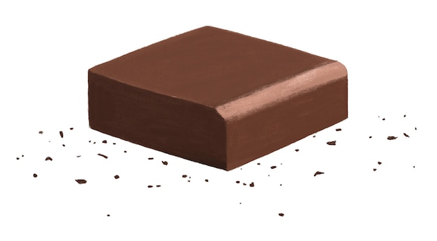 Ilustración de postre con pegatina de barra de chocolate png de fondo transparente