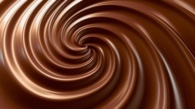 Ilustración de primer plano de chocolate Fondo dulce Generado por IA