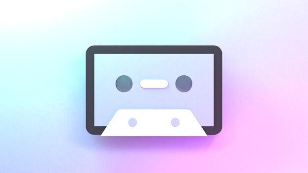 Ilustración de procesamiento 3d de icono de vídeo