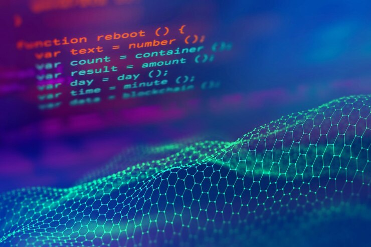 Foto ilustración de programación abstracta concepto de seguridad de datos de tecnología en la nube tecnología de internet de código binario red en la nube y tecnología empresarial