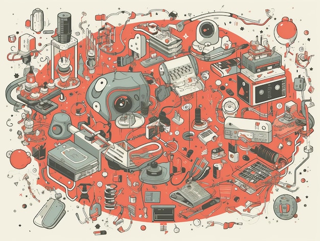 Ilustración de protocolos de comunicación IoT