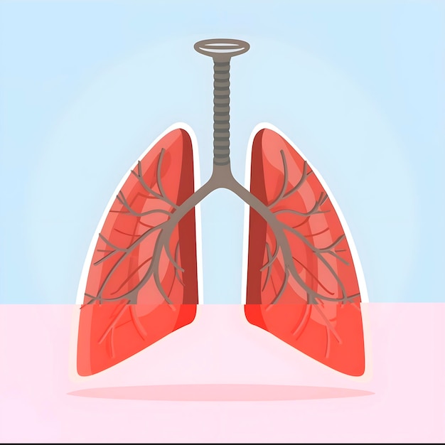 Ilustración de los pulmones humanos generados