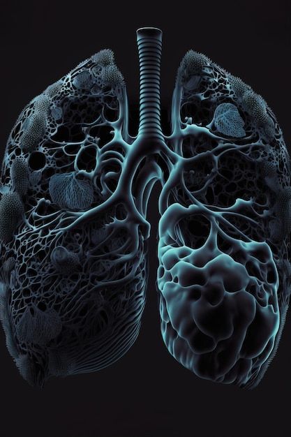 ilustración de los pulmones IA generativa