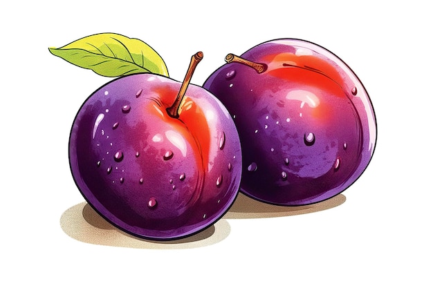 Ilustración de pulpa Ilustración de frutas IA generativa