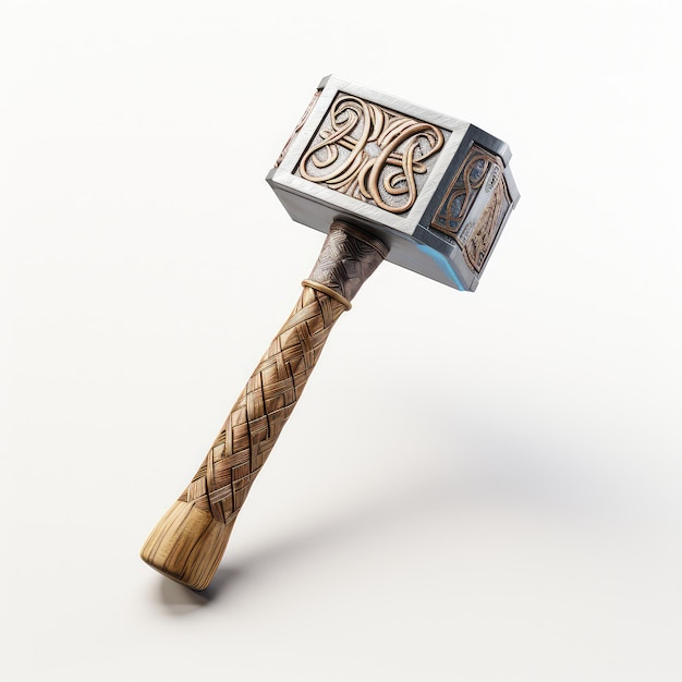 Foto ilustración que muestra el compromiso perfecto del martillo de thor mjolnir