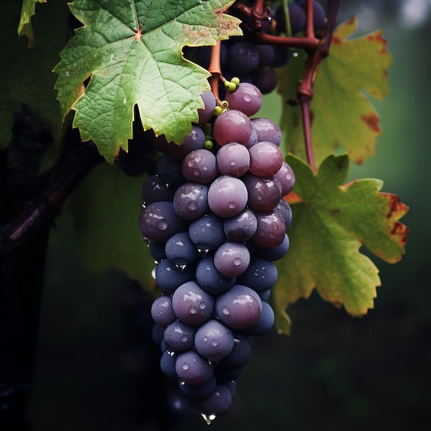 ilustración de un racimo de uvas en un árbol una imagen pixabay renais