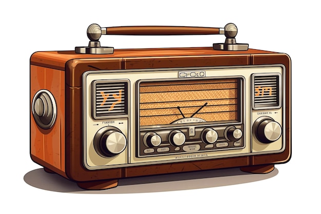 Una ilustración de una radio de la película una milla