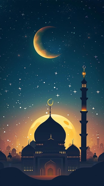 Ilustración de Ramadán HD 8K fondo de pantalla Imagen fotográfica de stock