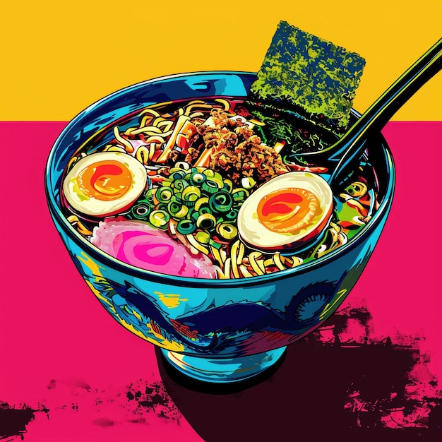 Foto ilustración de ramen