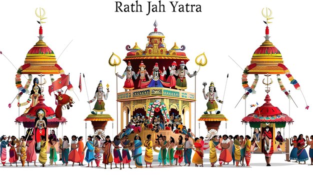 Ilustración de Ratha Yatravector de Ratha Yatra El señor Jagannath Ilustración