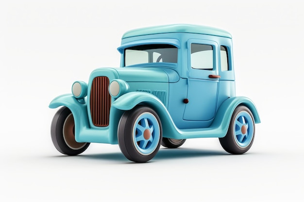 Ilustración realista de automóviles en 3D con fondo blanco