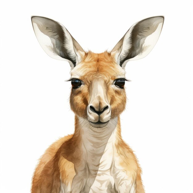 Ilustración realista de un canguro australiano con un estilo Artgerm elegante