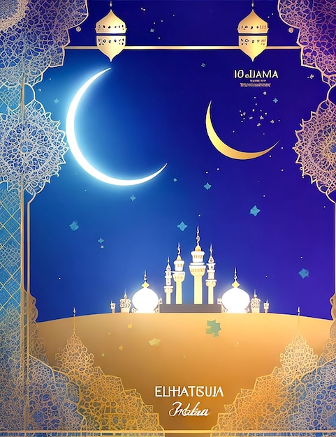 ilustración realista de eid alfitr generada por IA