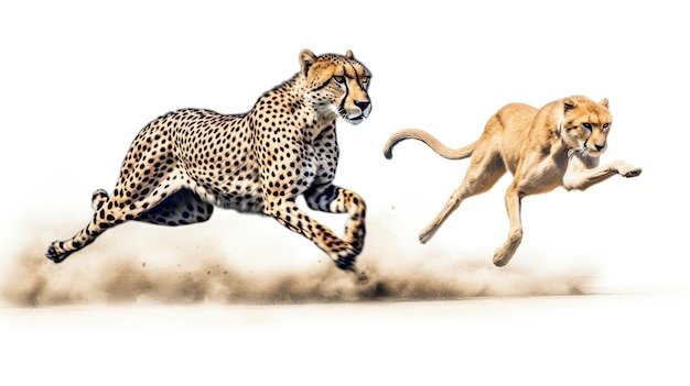 Ilustración realista de una foto de guepardo ágil: IA generativa.