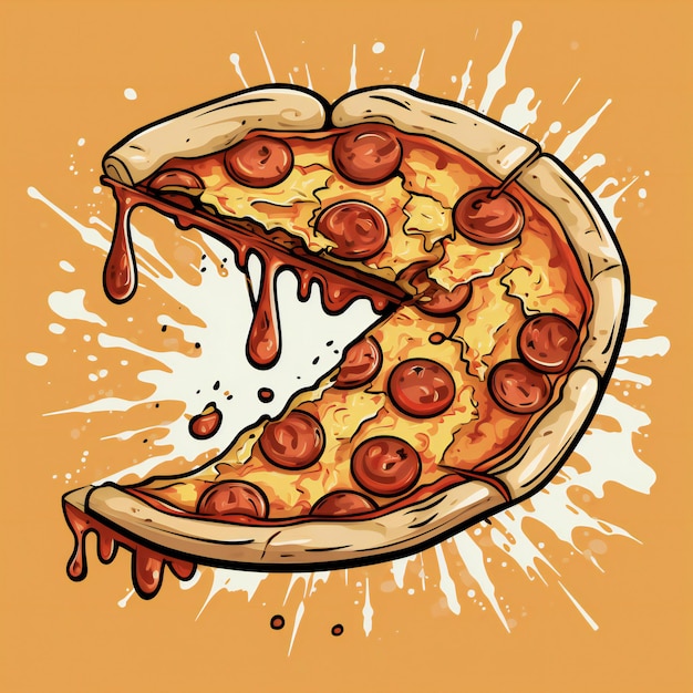 Foto ilustración de una rebanada de pizza