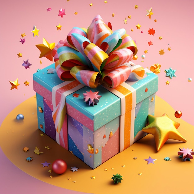 ilustración de regalo 3d