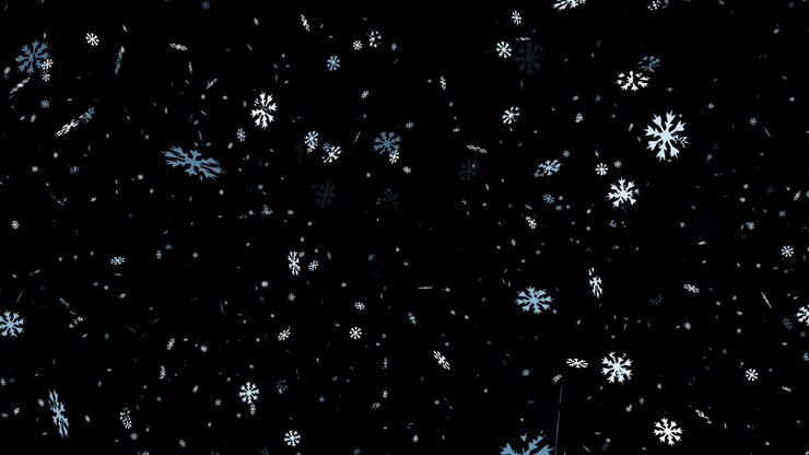 Ilustración de render 3D de superposición de copo de nieve