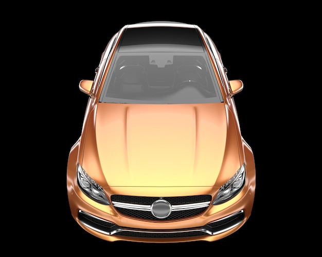 Ilustración de renderización 3D de automóviles modernos aislados en el fondo