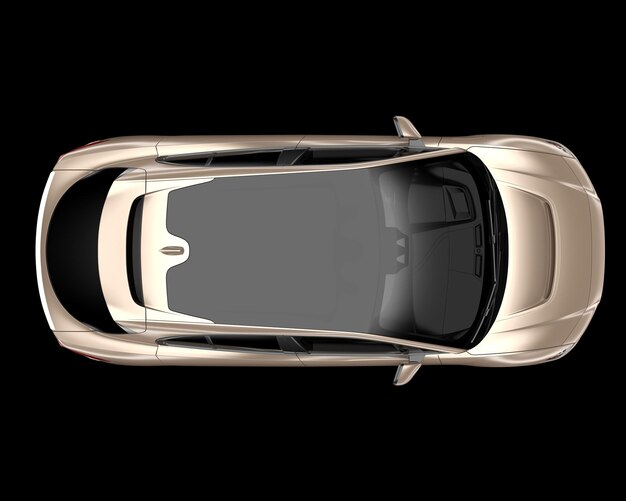 Ilustración de renderización 3D de automóviles modernos aislados en el fondo