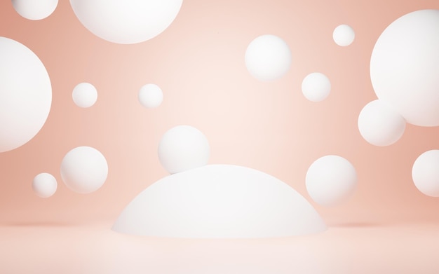Ilustración de renderización 3D del fondo de arte de burbujas de vidrio abstractas para pantalla de papel tapiz
