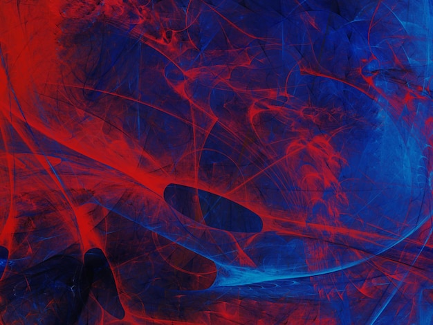 Ilustración de renderización 3D de fondo fractal abstracto rojo