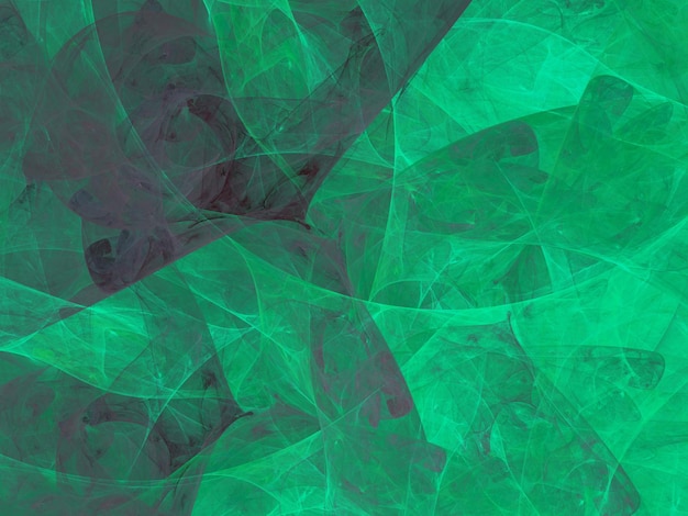 Ilustración de renderización 3D de fondo fractal abstracto verde