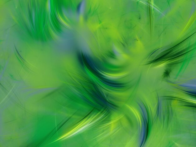 Ilustración de renderización 3D de fondo fractal abstracto verde