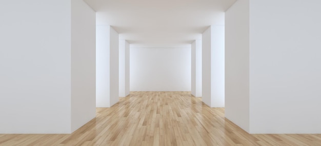 Ilustración de renderizado 3D de apartamento de interiores modernos y luminosos