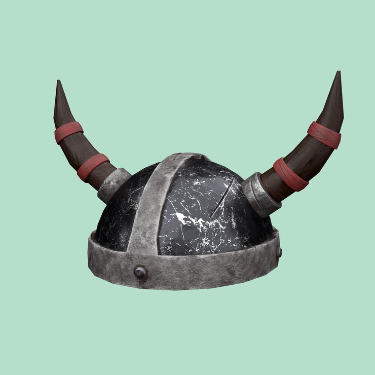 Foto ilustración de renderizado 3d de casco medieval