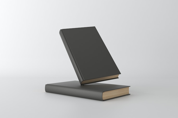Foto ilustración de renderizado 3d de maqueta de portada de libro