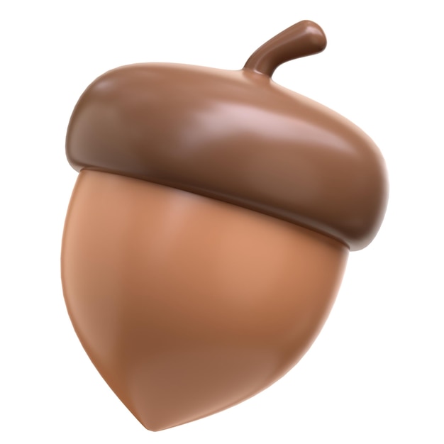 ilustración renderizado licuadora 3d otoño bellota