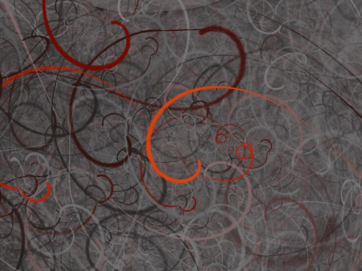 Foto ilustración de representación 3d de fondo fractal caótico abstracto