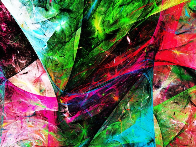 Ilustración de representación 3D de fondo fractal caótico abstracto