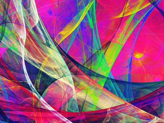 Ilustración de representación 3D de fondo fractal caótico abstracto