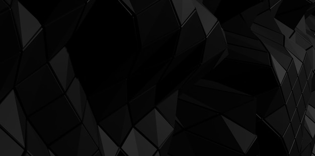 Ilustración de un resumen geométrico negro oscuro