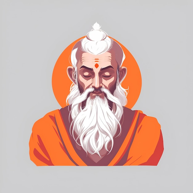 Ilustración del retrato de Sadhu