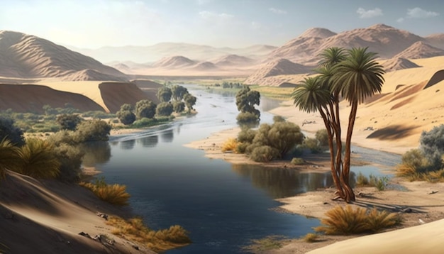 Foto ilustración del río nilo de egipto