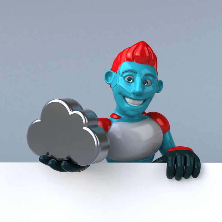 Foto ilustración de robot rojo