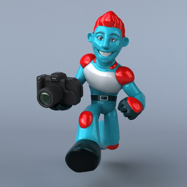 Ilustración de robot rojo