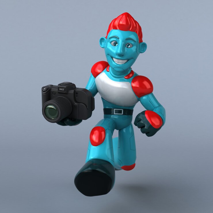 Foto ilustración de robot rojo