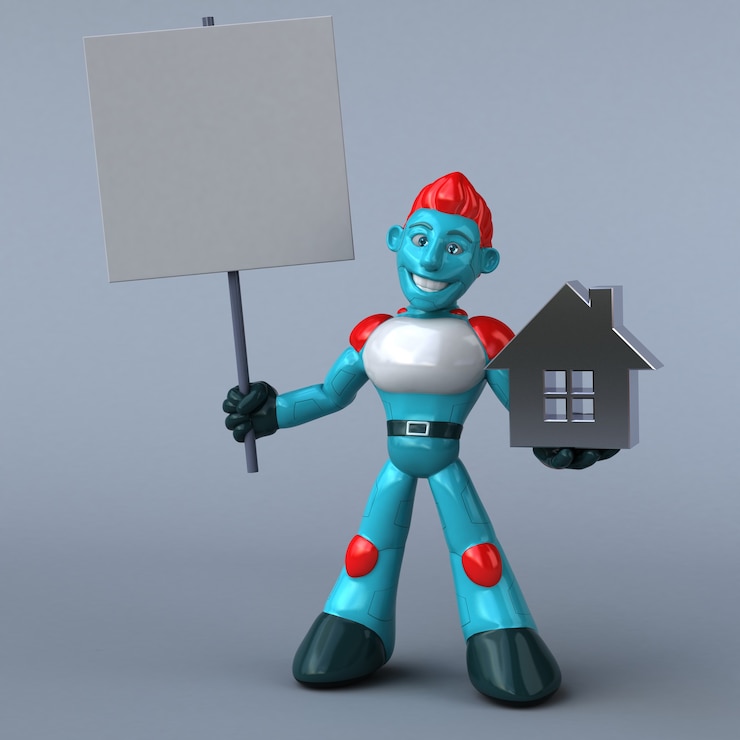 Foto ilustración de robot rojo